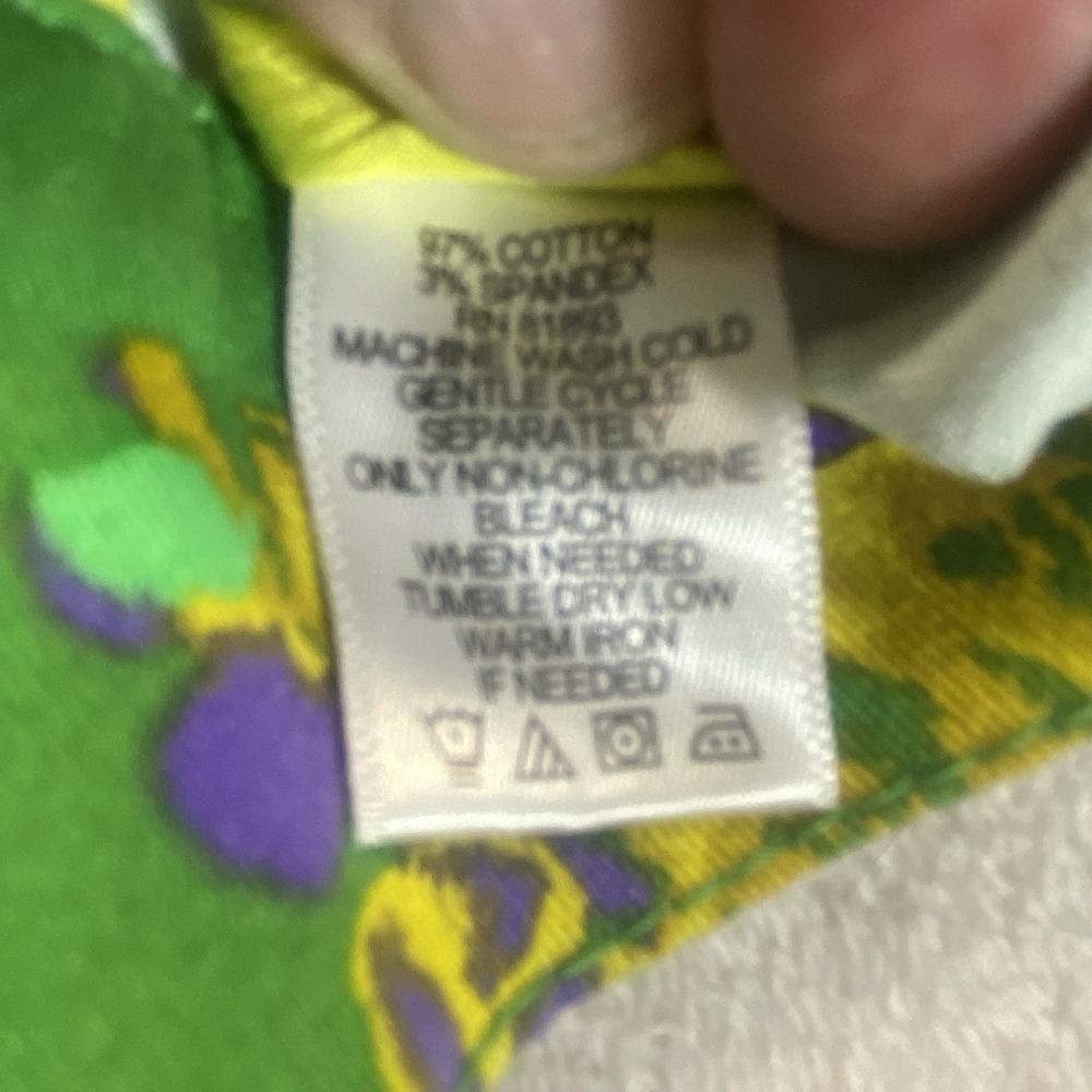 Isaac Mizrahi Live Jacket Womens 16 Button Green Floral Coastal Grandma Western - Picture 6 of 9